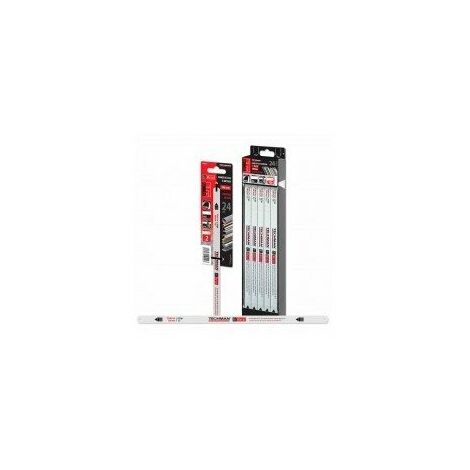 TECHMAN Lames de scies a metaux bi-metal Boîte de 100 lames 24 TPI - 10 dents/cm