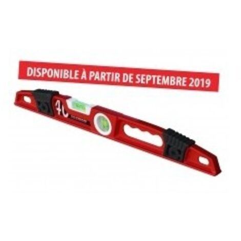 TECHMAN Niveau alu premium 400 mm 2 fioles : 180° et 90°