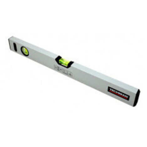 TECHMAN Niveau alu tubulaire renforce 400 mm 2 fioles : 180° et 90°