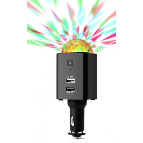 Technaxx Disco Mobile-Auto Charger TX-159 Belastbarkeit Strom max.=2.1 A   12/24 V, 5 V über USB