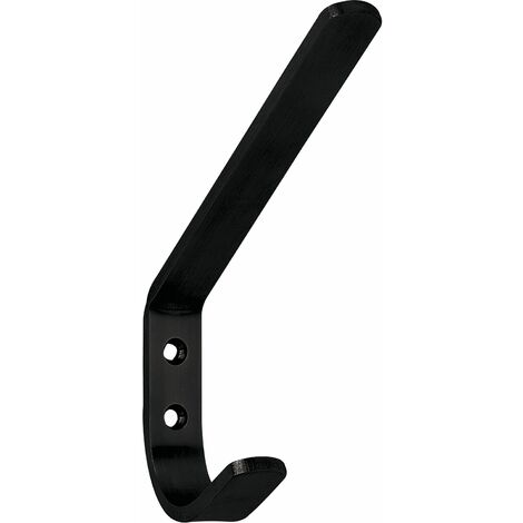 Technik-Team Huthaken Kleiderhaken Macoba Breite 25mm, Höhe 141mm - Wandhaken für Hüte, Eisen schwarz matt