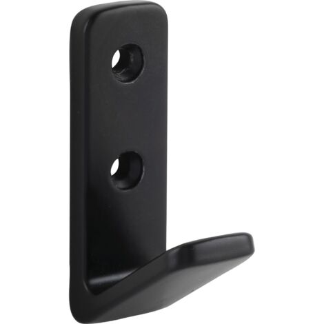 Technik Team Mantelhaken Enyo Garderobenhaken - Breite 25mm, Höhe 63mm, Zinkdruckguss schwarz matt