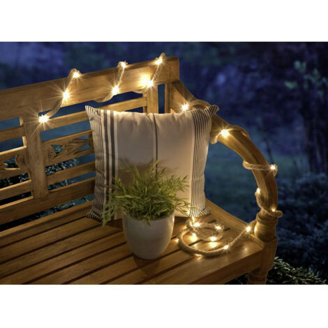 technik@all LED Lichterkette Hanfseil' 3,1m + 0,5m Zuleitung