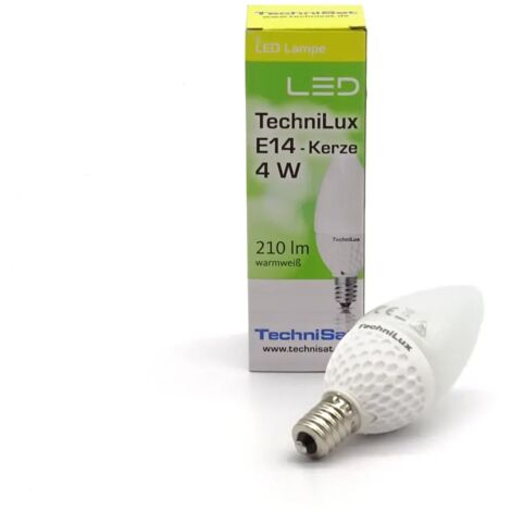 TECHNILUX AMPOULE LAITÉE E14 KERZE 4W 0141/7704 01