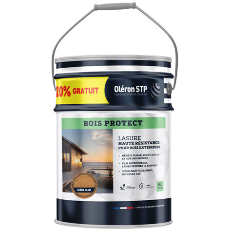 Technima Oléron Lasure Bois Protect Chêne Clair 5l+20% Gratuit - Technima