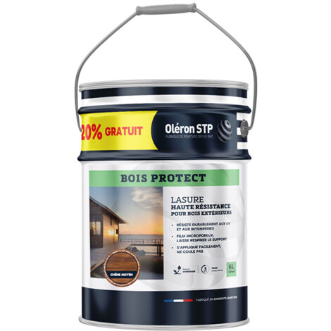 Technima Oléron Lasure Bois Protect Chêne Moyen 5l+20% Gratuit - Technima