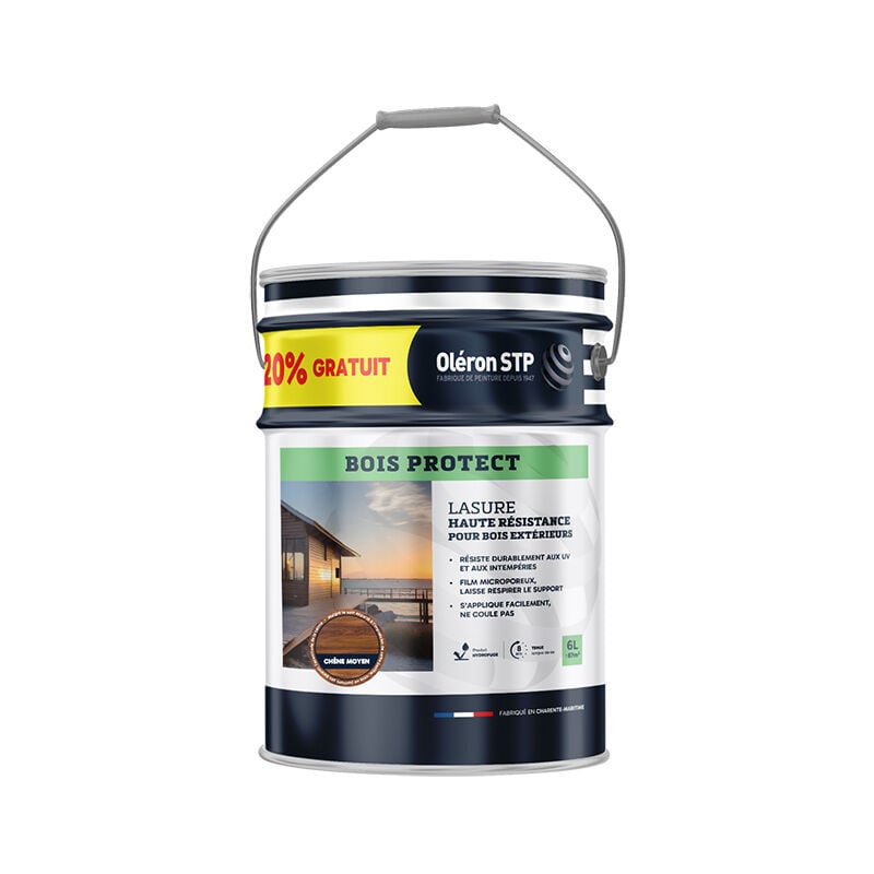 TECHNIMA Oléron Lasure Bois Protect chêne moyen 5L+20% gratuit - TECHNIMA