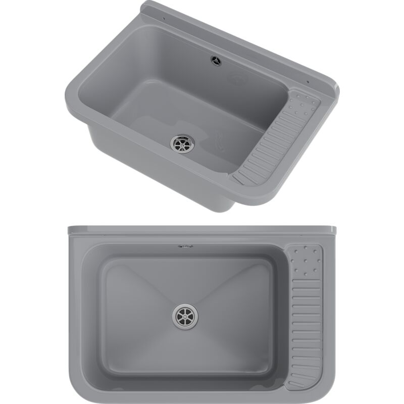 Technique évier utilitaire gris chambre de travail buanderie negra garage large
