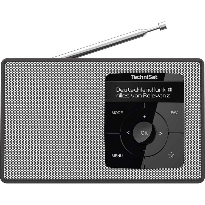 Digitradio 2 Radio de table dab+, fm dab+, fm, Bluetooth fonction réveil noir/blanc Y972853 - Technisat