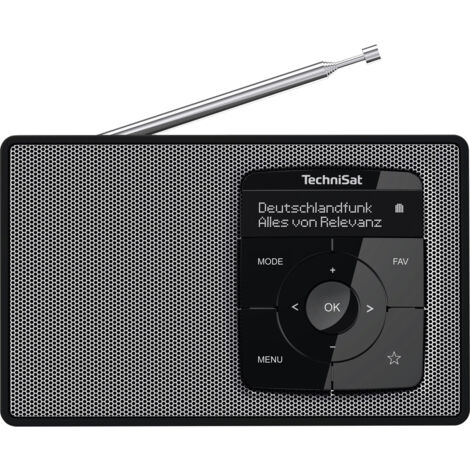 TechniSat DIGITRADIO 2 Tischradio DAB+, UKW DAB+, UKW, Bluetooth®  Weckfunktion Schwarz/Silber