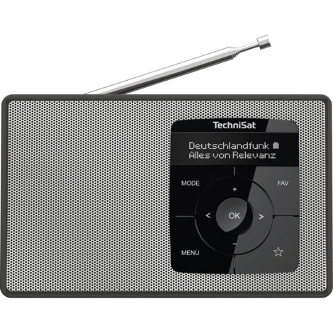 TechniSat DIGITRADIO 2 Tischradio DAB+, UKW DAB+, UKW, Bluetooth®  Weckfunktion Schwarz/Weiß