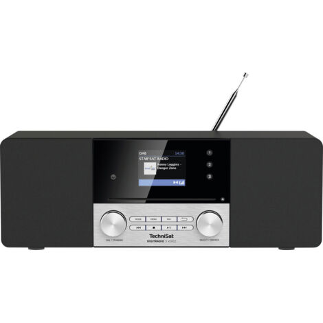 TechniSat DIGITRADIO 3 Voice Tischradio Dab+, UKW AUX, CD, Dab+, UKW, USB Akku-Ladefunktion, Barriere