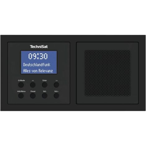 TechniSat DIGITRADIO UP 1 Radio a spina DAB+, FM Bluetooth Funzione allarme, incl. Speaker box Nero