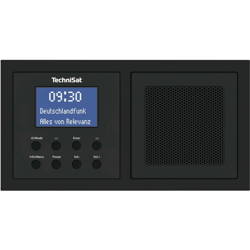 Digitradio up 1 Radio prise de courant dab+, fm Bluetooth fonction réveil, avec caisson d'enceinte noir S437512 - Technisat