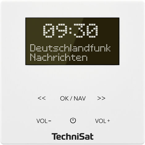 TechniSat DIGITRADIO UP 55, weiß Steckdosenradio DAB+, UKW Bluetooth®  Inkl. Lautsprecherbox, Weckfu
