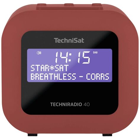 TechniSat TECHNIRADIO 40, rot Radio de poche DAB+, FM fonction réveil, avec caisson denceinte rouge