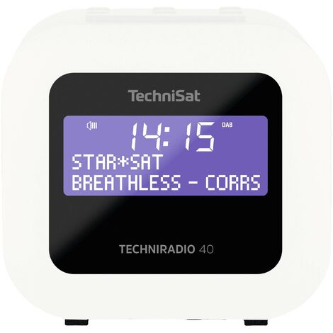 TechniSat TECHNIRADIO 40, weiß Radio de poche DAB+, FM fonction réveil, avec caisson d'enceinte blanc S437272