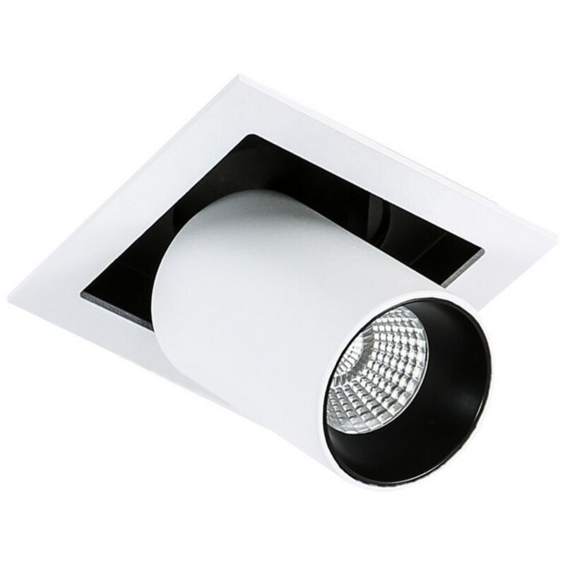 Italux Weiß Mercanta Single 4000K - Moderne Technische Led-Deckeneinbau Schwarz, Kühl 4000K 810Lm
