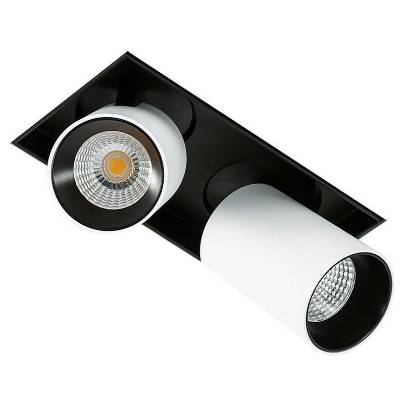 Italux Novum Trimless Double 3000K - Moderne technische LED-Deckeneinbau weiß, schwarz, warmweiß 3000K 1640lm