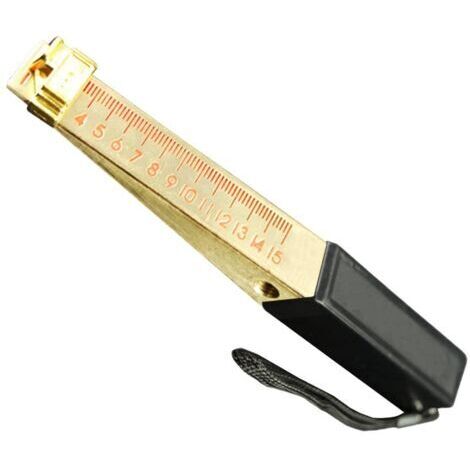 Technischer Messschieber – 150 x 15 x 17 mm – Keilförmiger Nonius von 1 bis 15 mm – Messwerkzeug für Heimwerker