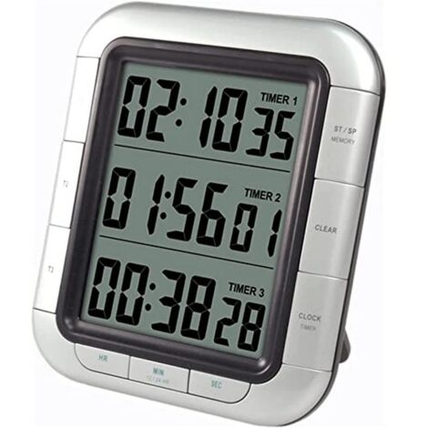techno line KT 300 Timer da Cucina Digitale, Argento, 10.3x2x12.1 cm