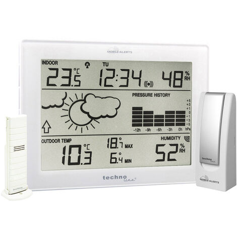 Techno Line  Mobile Alerts MA 10006 Funk-Wetterstation Vorhersage für 1 Tag Anzahl Sensoren max. 50