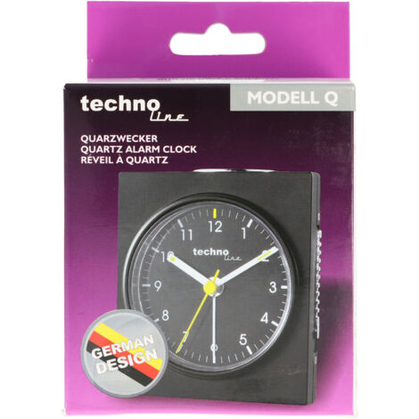 Techno Line Model Q schwarz Quarz Wecker Schwarz (matt) Alarmzeiten 1