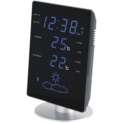 techno line WS 6820 Stazione Meteo, Nero/Argento