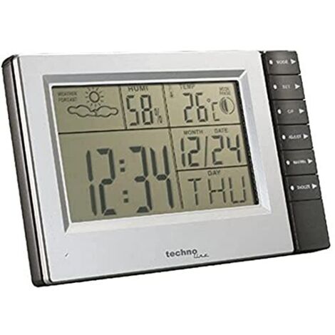 techno line WS 9121 Stazione Meteo, Grigio/Argento