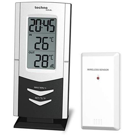 techno line WS 9170 Stazione Meteo, Argento/Nero