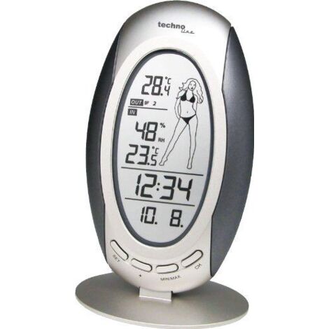 techno line WS 9723 Stazione Meteo, Grigio/Argento