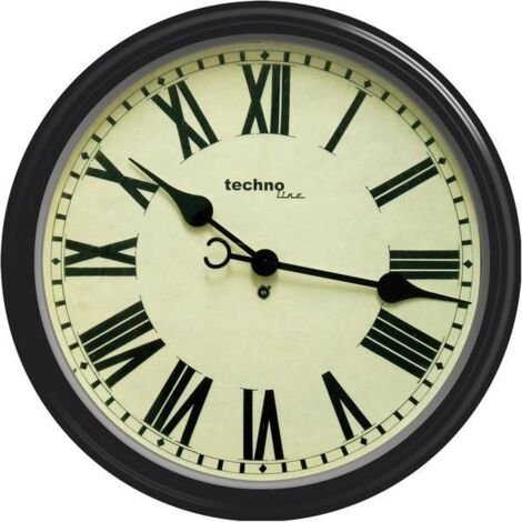 Techno Line WT 7050 Quarzo Orologio da parete 50 cm x 13 cm Nero