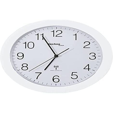 TECHNOLINE Weiss Orologio da Parete Radio, (Versione Tedesca), Bianco, 30x3x30 cm