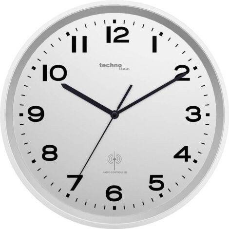 Techno Line WT 8500-2 silber Radiocontrollato Orologio da parete 30 cm x 4.1 cm Argento