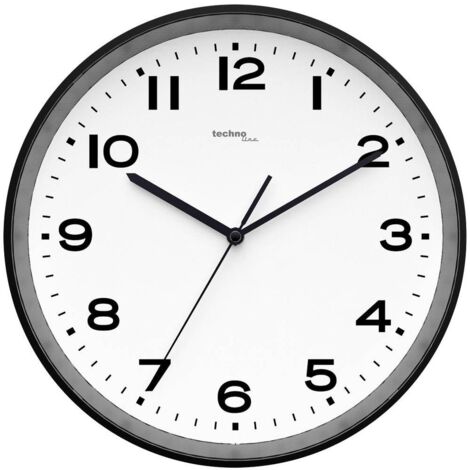 Orologio Da Parete Technoline WS 8005 - Radiocontrollato Con Temperatura, Argento-Nero, 22.6x18 Cm