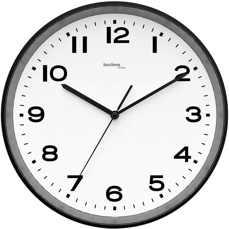 Horloge murale Techno Line wt 8500-3 schwarz radiopiloté(e) 30 cm x 4.1 cm noir C174681
