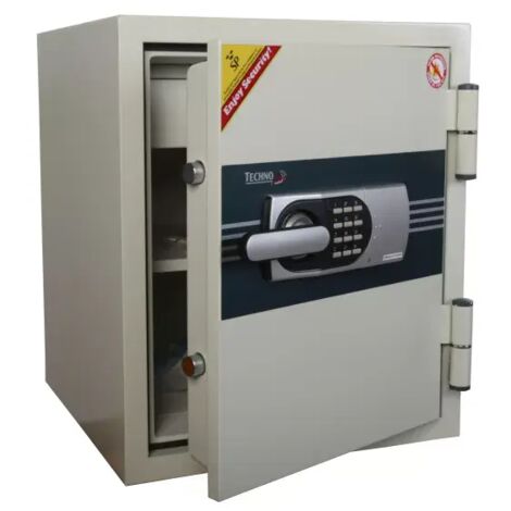 TECHNOFIRE - Armoire ignifuge pour papier protection 1h30 à combinaison électronique digitale, 2 pênes, 50 L, 60x47x47