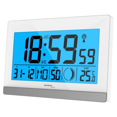 Technoline Funkwecker WS 8056 blaues Backlight Funkwecker