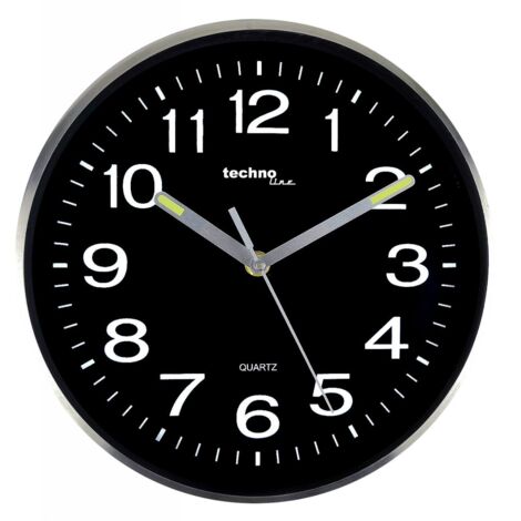 Technoline Quarzwanduhr WT7 620 schwarz Standard Wanduhr