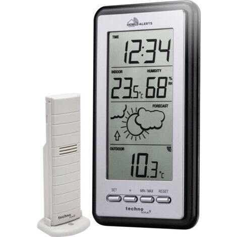 Technoline Stazione Meteo Smart Home, Mobile Alerts, Argento/Grigio, 8,2x2,3x15 cm, MA10430