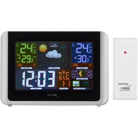 Technoline Stazioni meteorologiche Moderne WS6442, Temperatura Interna, Temperatura Esterna, Tendenza meteorologica, Display a LED, Alimentazione
