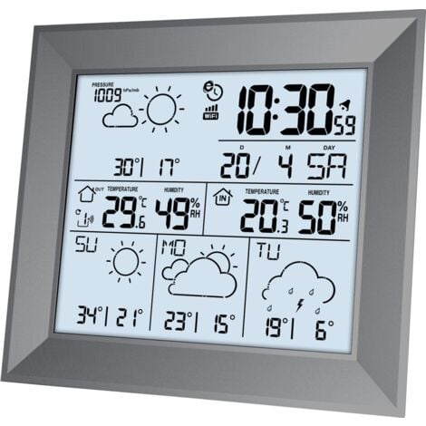 Technoline Wetterstation WD 2000 Direkt Wetter App, weiß tragbare Wetterstation