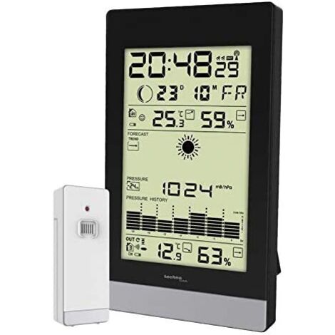 Technoline WS 9050 Nero, Argento - Stazione meteorologica (LR06, Nero, Argento, 108 mm, 28 mm, 184 mm, 40 x 27 x 104 mm)