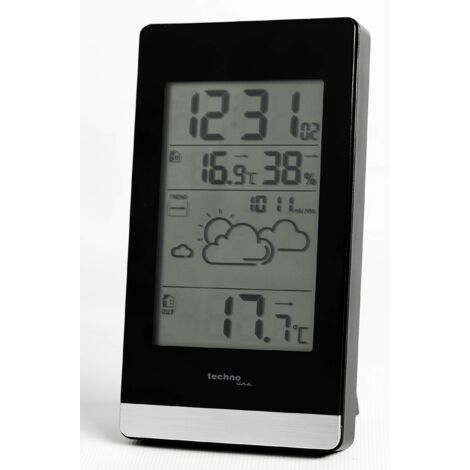 Technoline WS 9132 - Stazione meteorologica per ufficio, previsione della tendenza meteorologica, temperatura interna ed esterna, umidità interna, controllo climatico sul posto di lavoro,