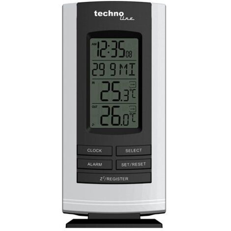 TechnoLine WS 9180 Stazione Meteo, Argento/Nero