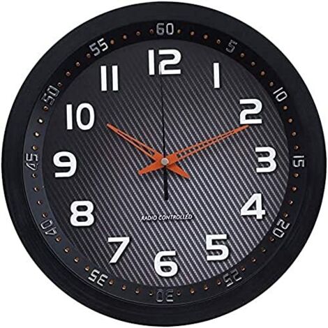 Technoline WT 8972 Orologio da Parete Nero e Ambra 30 cm