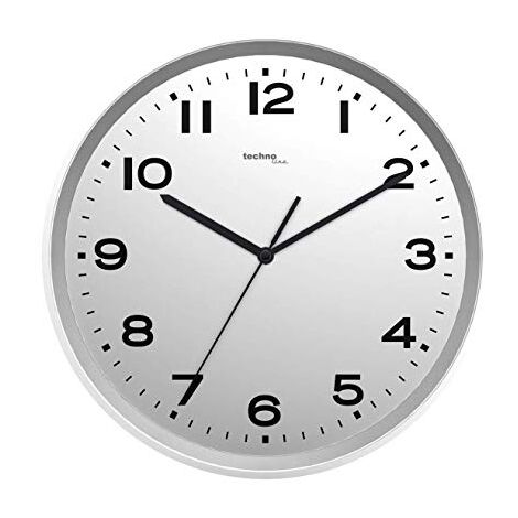 TECHNOLINE WT8500 HORLOGE MURALE ANALOGIQUE EN PLASTIQUE Ø 30 CM, PLASTIQUE, ARGENTÉ, 30 CM Ø WT8500S