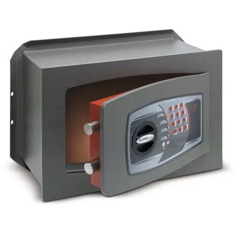 TECHNOMAX – Coffre-fort à emmurer à combinaison électronique digitale, certifié EN 14450:18-S1, 2 pênes, 6,5 L, 21x34x15 cm