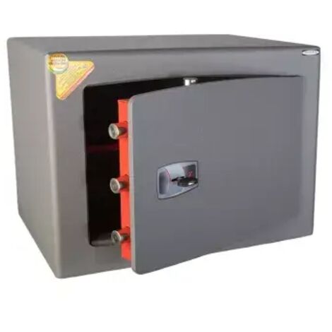 TECHNOMAX - Coffre-fort à fixer à clé, certifié EN 14450:18-S2, 5 pênes, 47 L, 35x47x35 cm