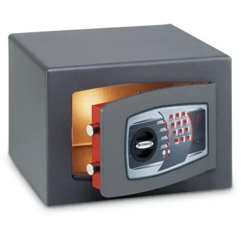 TECHNOMAX - Coffre-fort à fixer à combinaison électronique digitale, certifié EN 14450:18-S1, 4 pênes, 31 L, 28x40x35 cm